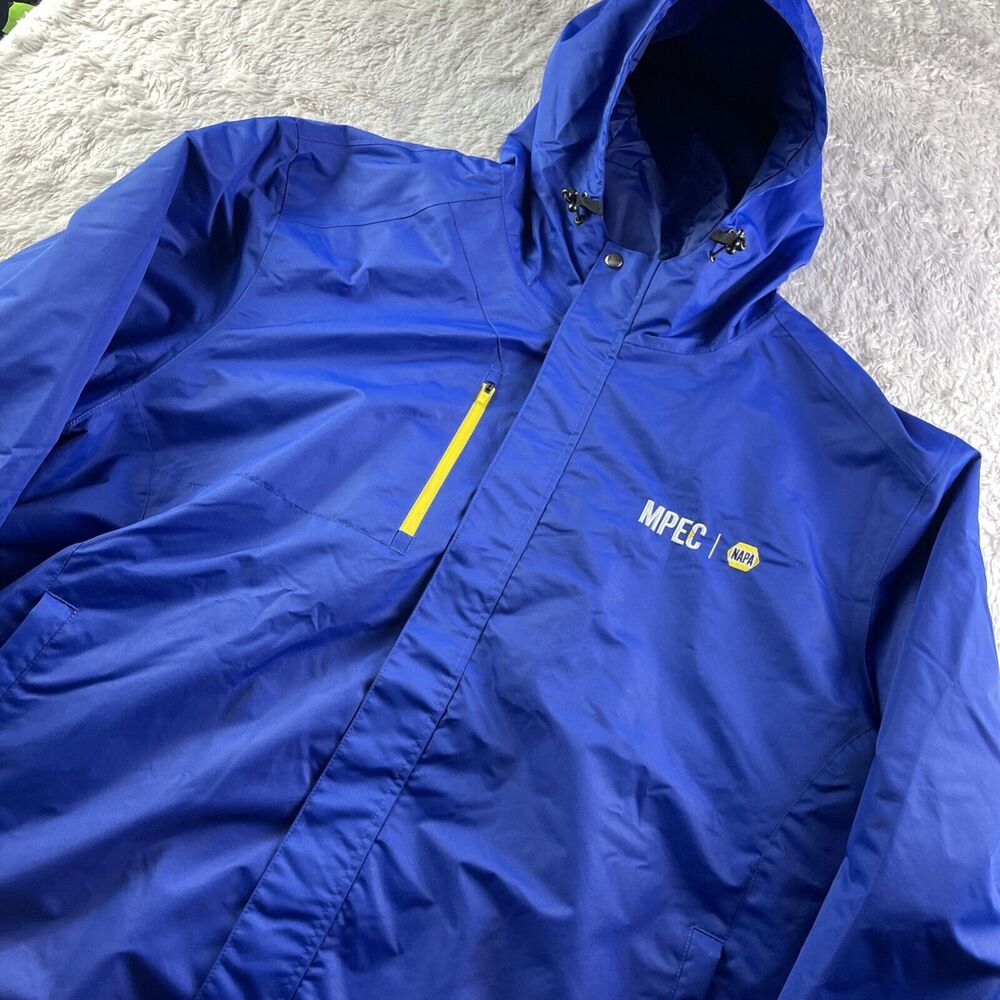 MPEC NAPA Jacket Mens 4XL Blue Yellow White Auto Automotive Mechanic Coat Work